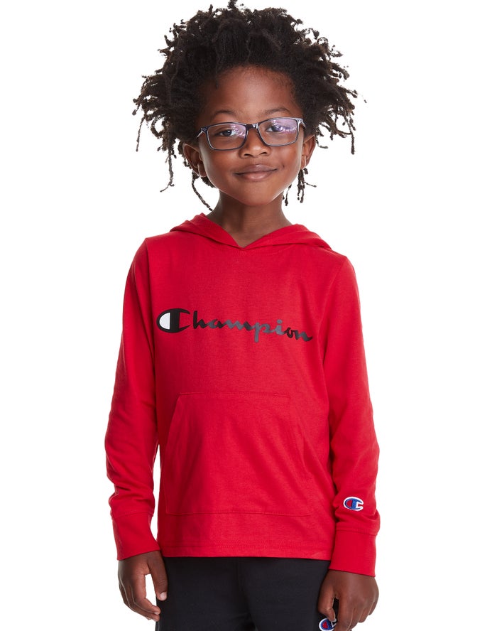 Sudadera Con Capucha Champion Niño - T-Shirt Script Logo ( Rojas ) 7268153-HM